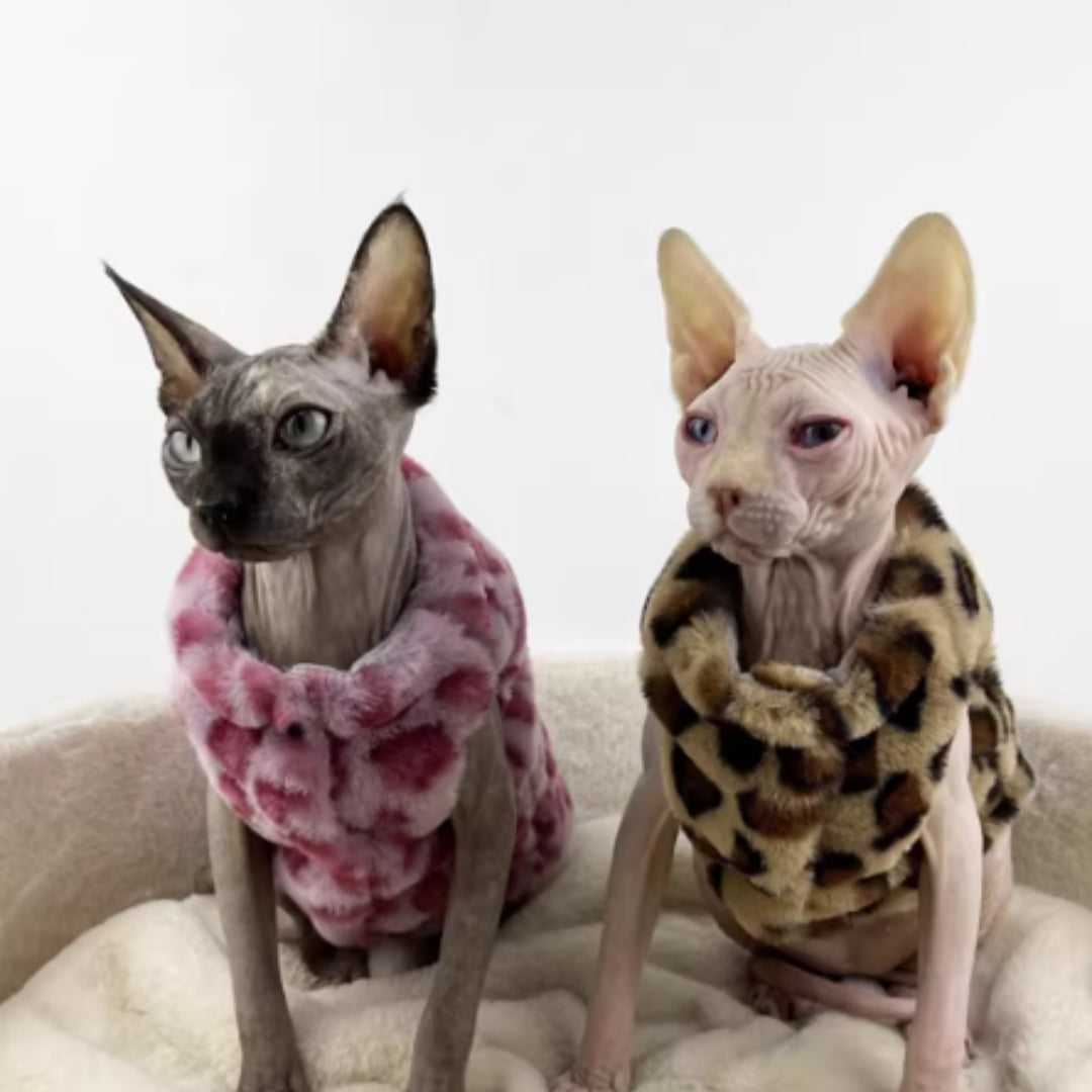 Saga — Manteau Léopard Doublé pour Chat