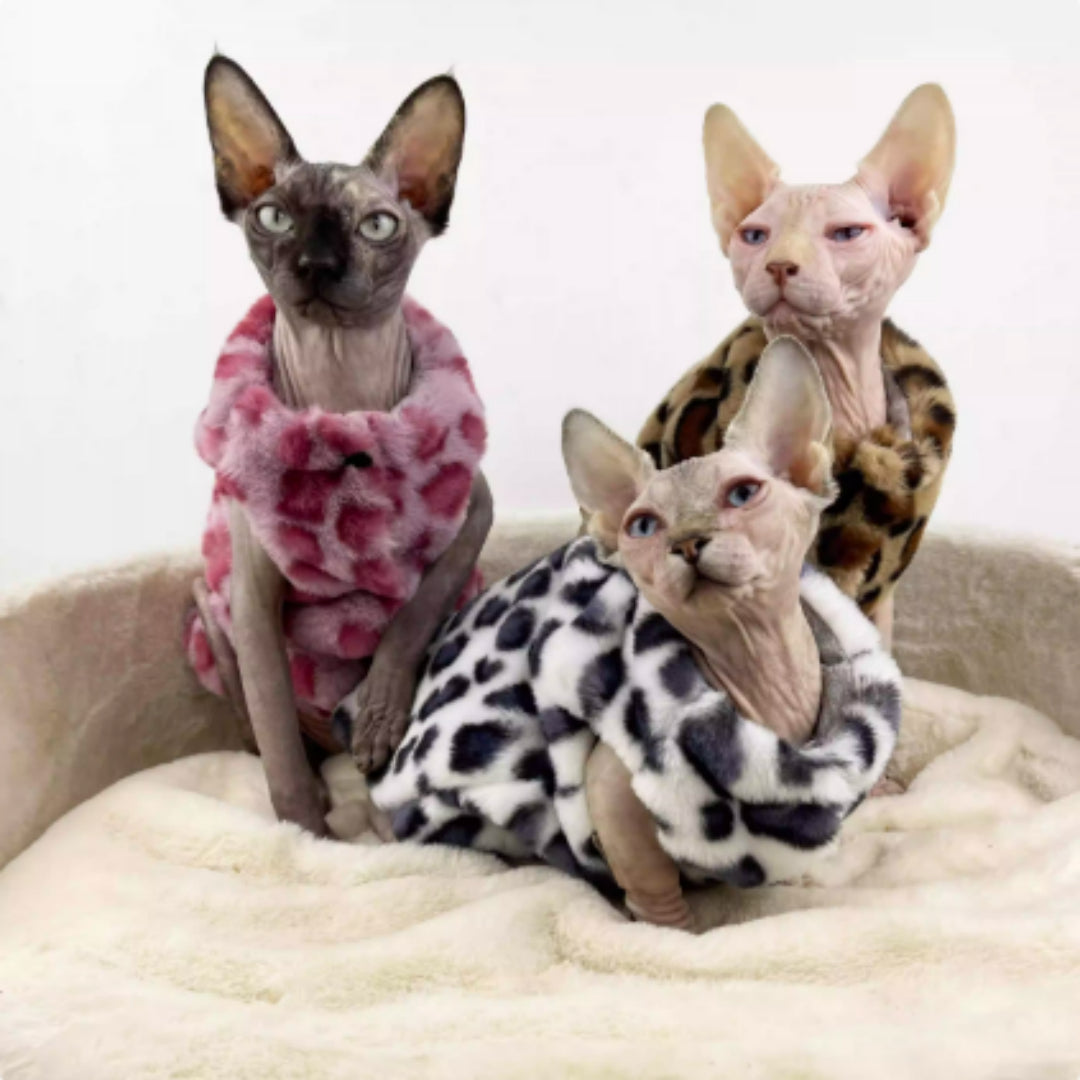 Saga — Manteau Léopard Doublé pour Chat