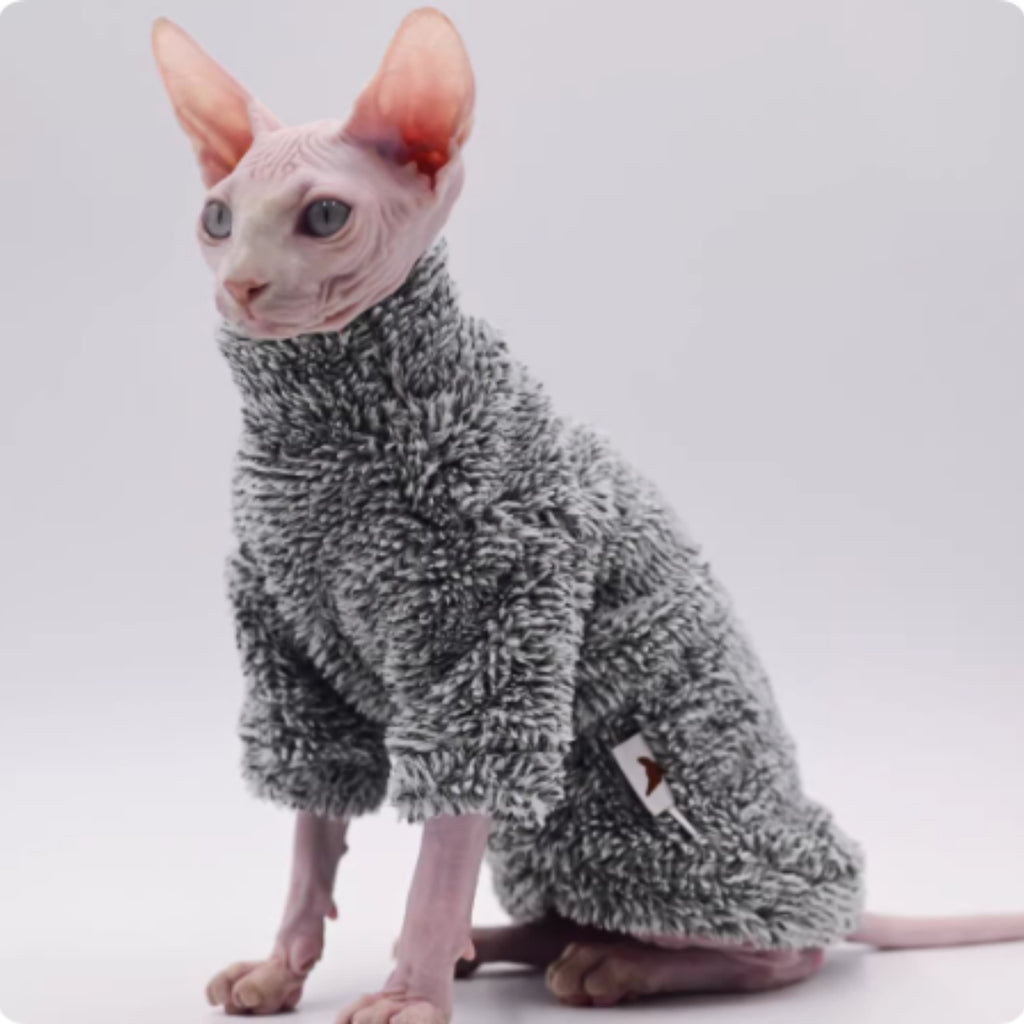 Hel — Vêtement Plush Chaud pour Chat Hairless