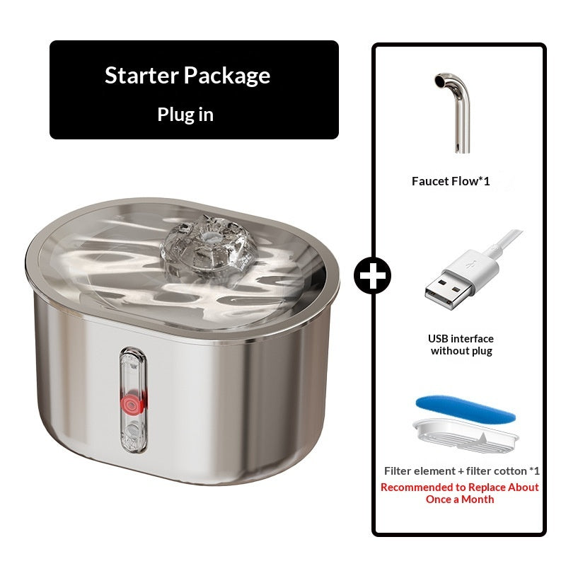 Urðarbrunnr — Fontaine Filtrante Inox pour Chat