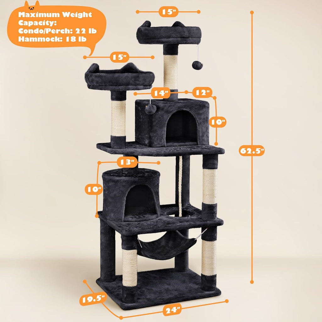 Asgard — Arbre à Chat Vertical Premium avec Lit Intégré