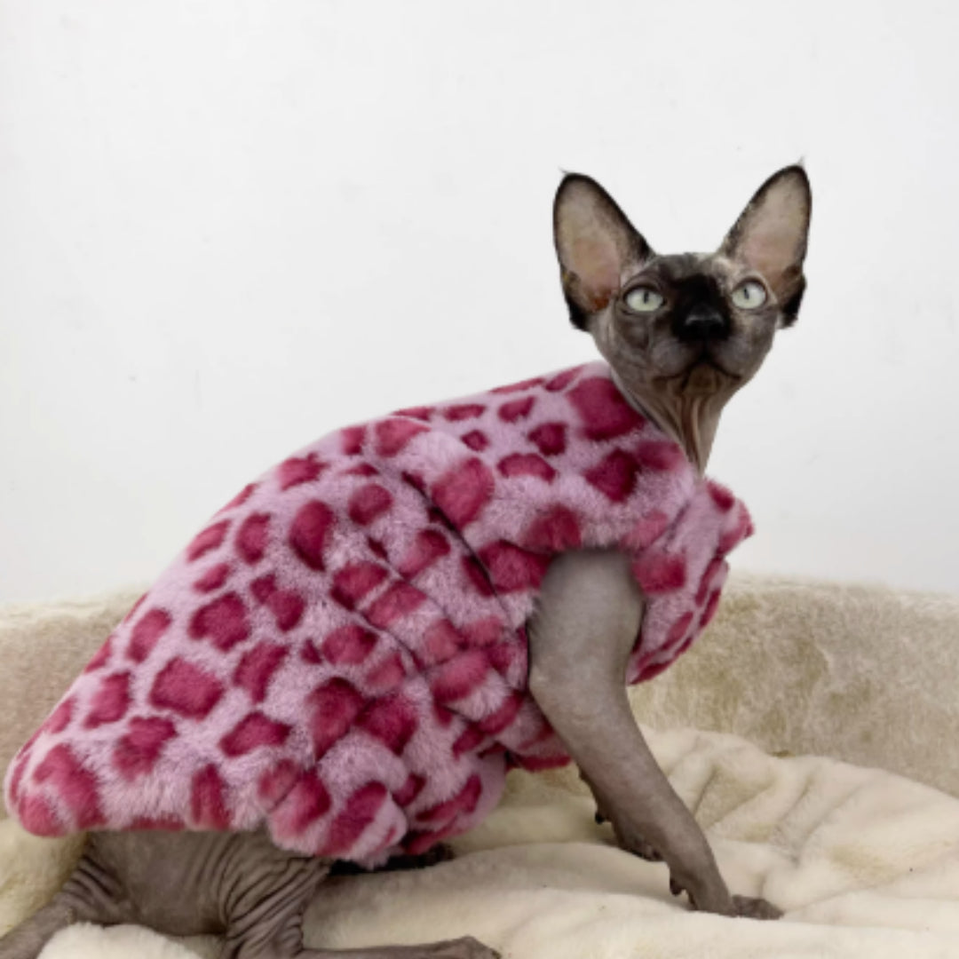 Saga — Manteau Léopard Doublé pour Chat