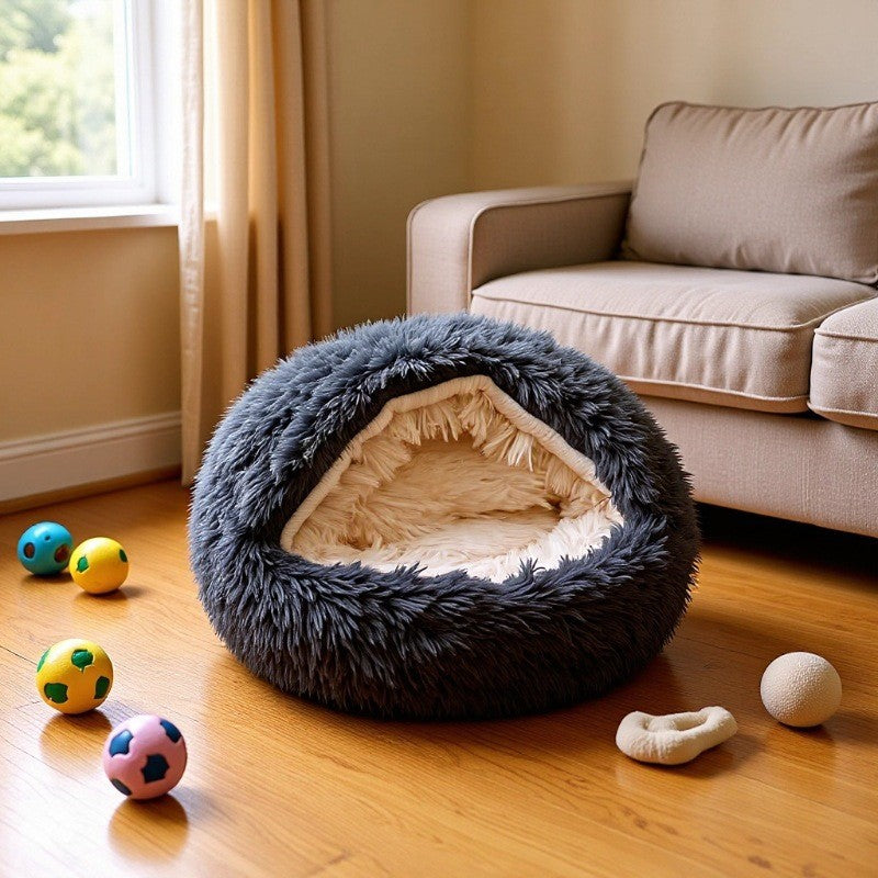Valhalla — Lit Cocooning Demi-coquille pour Chat