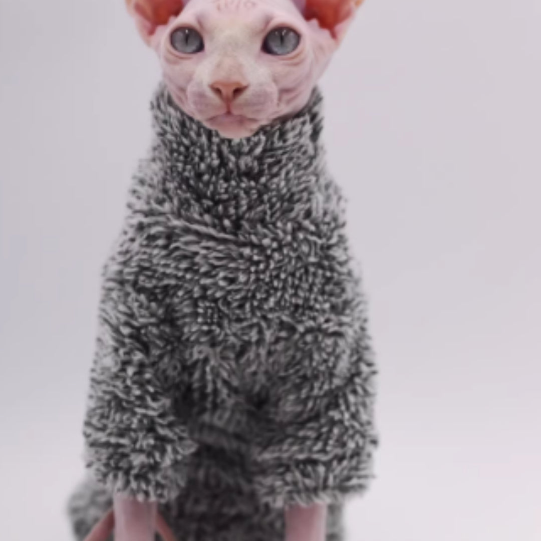 Hel — Vêtement Plush Chaud pour Chat Hairless