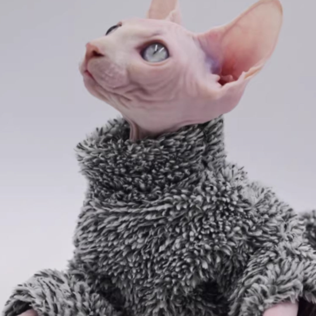 Hel — Vêtement Plush Chaud pour Chat Hairless
